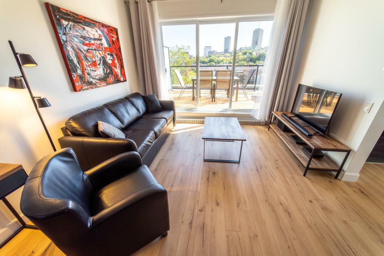 Апартаменты Aux Havres Urbains - Le Penthouse Du Kameleon Квебек Экстерьер фото